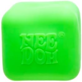 Nice Cube Glow - Sensory Toy with a Super Solid Squish - Glows in The Dark and Always Returns to its Square Shape - Ages 3 and Up - Green; One Cube Per Pack